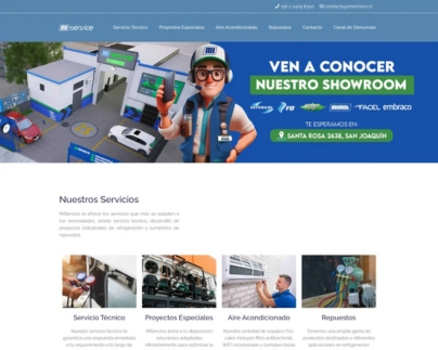 Imagen de inicio del sitio web miservice